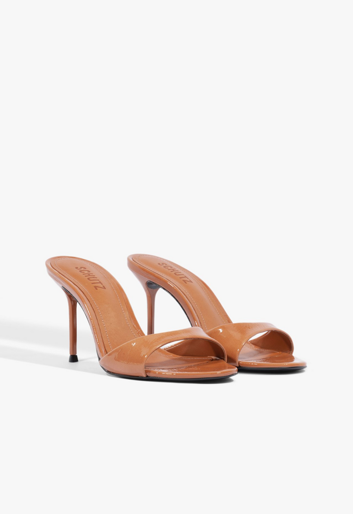 Tamanco Schutz Mule Sally Couro Marrom | ZZ MALL