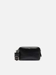 Bolsa Tiracolo Preta Couro Abraccio 2.0 Pequena