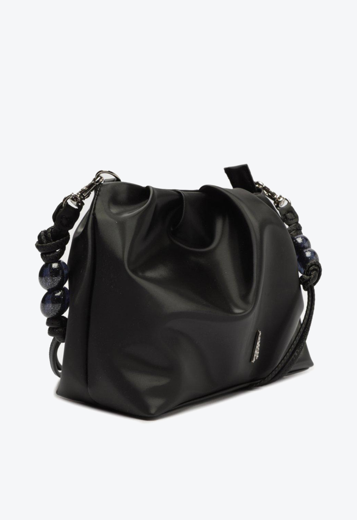 Bolsa Tiracolo Preta Anacapri Franzida Pequena