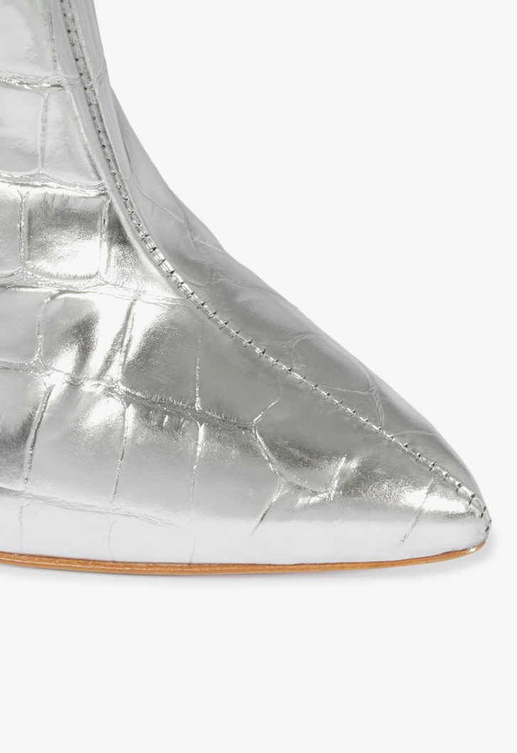 Bota Cano Longo Salto Prata