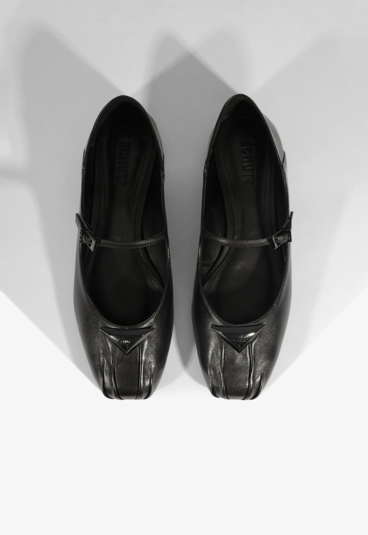 Sapatilha Hint Ballerinas Couro Preta