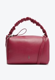 Bolsa Tiracolo Rosa Anacapri Redonda Alça Franzida Pequena