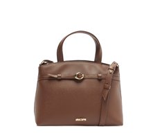 Bolsa Tote Média Saffiano Marrom