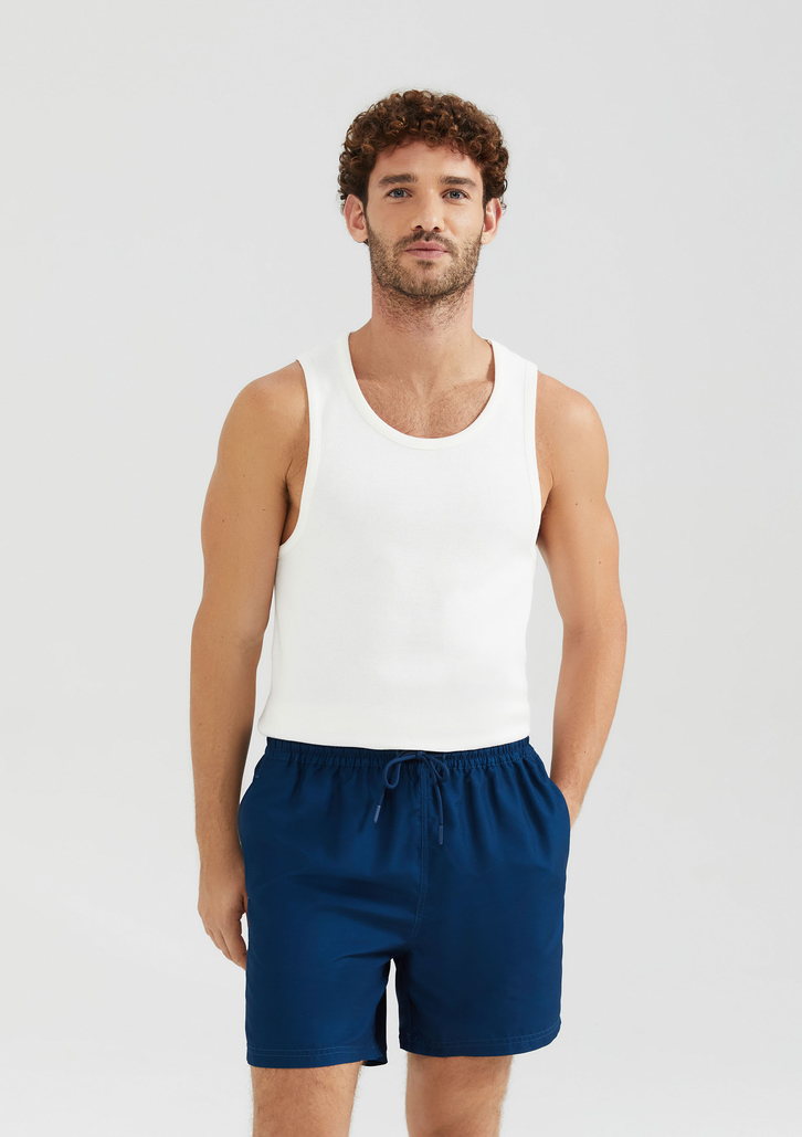 Shorts Praia Azul Marinho Hering Básico
