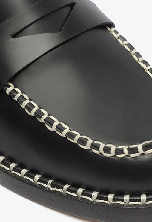 Mocassim Christie Couro Emblem Preto