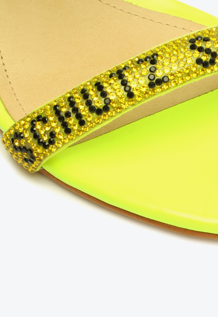 Sandália Salto Bloco Schutz Verde Neon