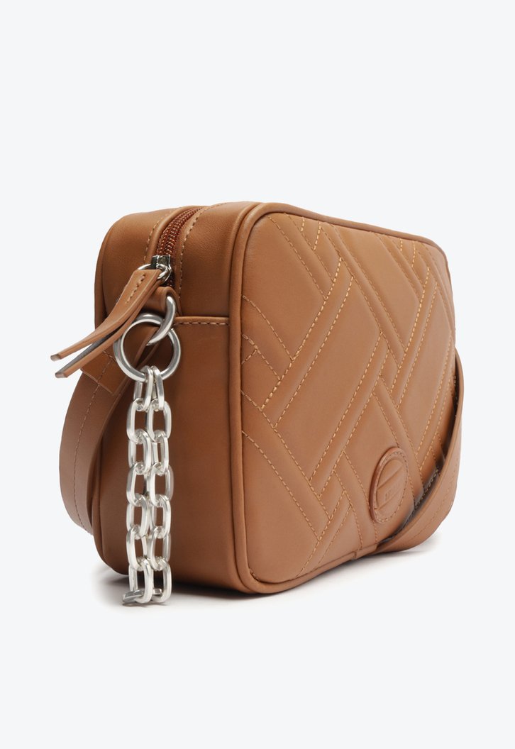Bolsa Tiracolo Marrom Correntes Média