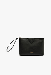 Necessaire Ellie Couro Preta