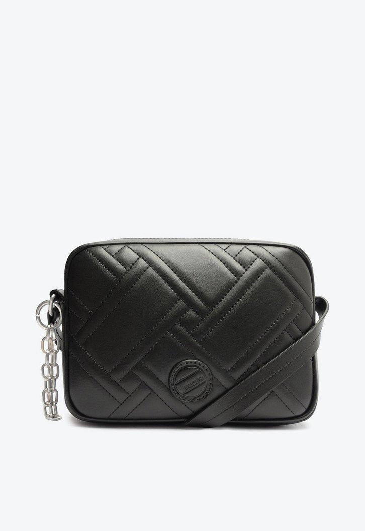 Bolsa Tiracolo Preta Correntes Média