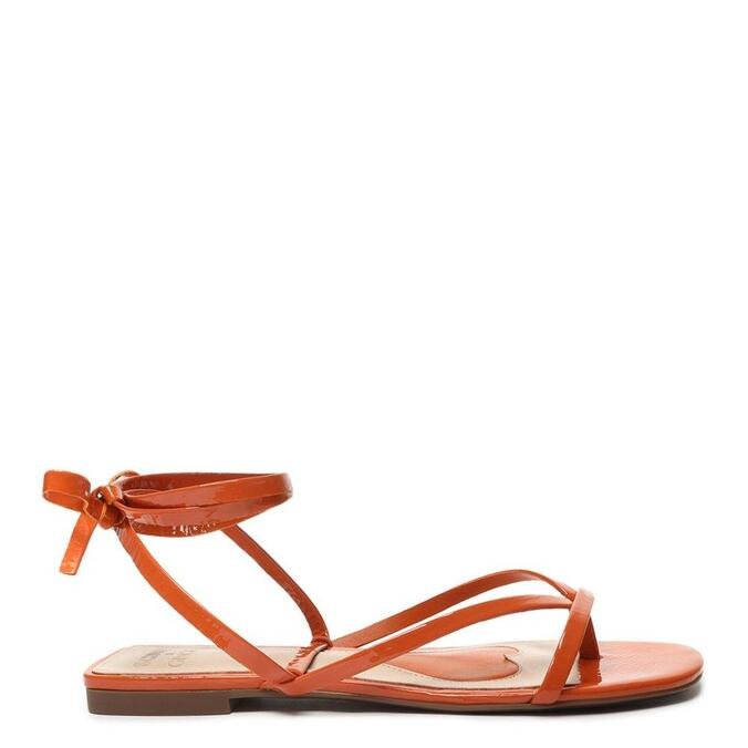 Sandália Rasteira Crystal Schutz Logo Preta | Schutz