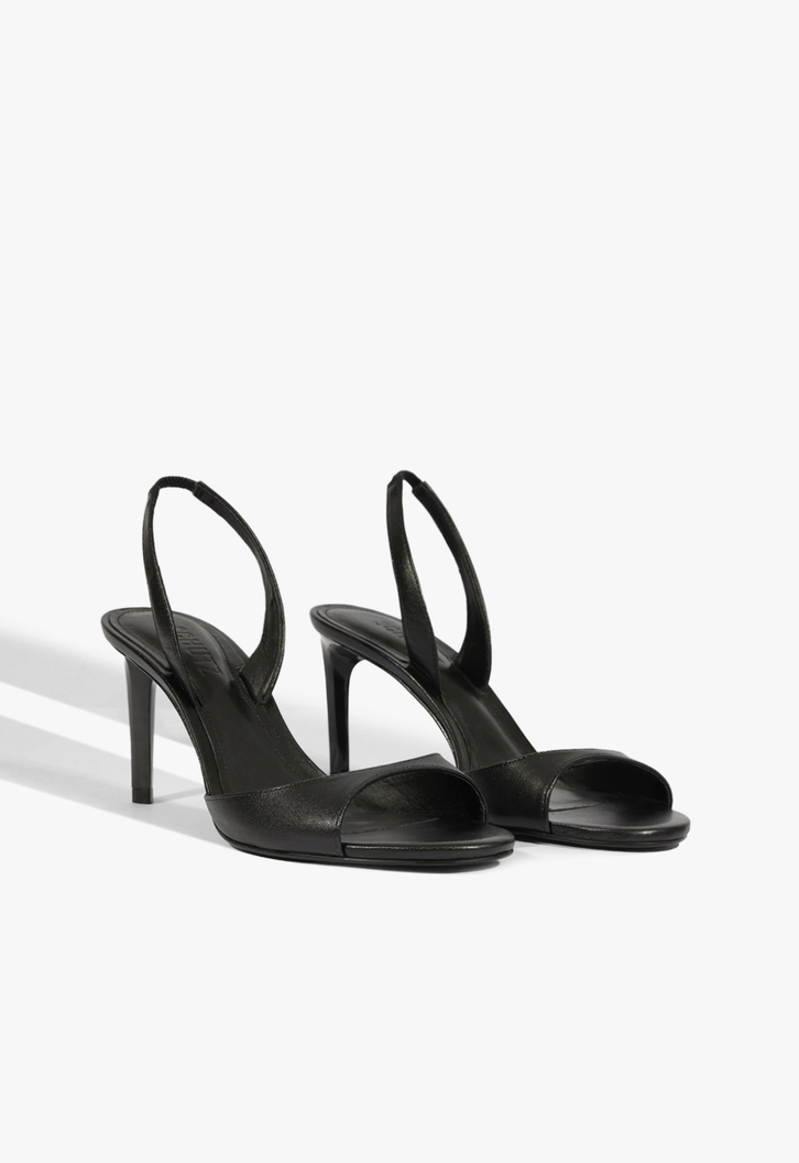 Sandália Scarlet Sling Mid Couro Preta