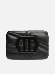 Mini Bag Tiracolo Preta Arezzo Couro Emma
