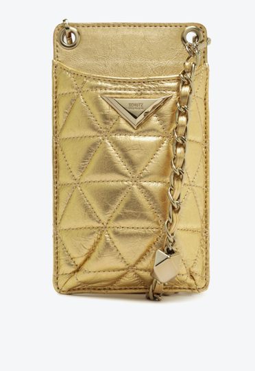 Porta Celular Dourado Schutz 944 Beads | ZZ MALL