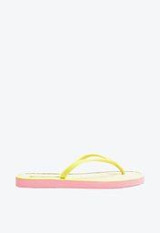 Chinelo De Dedo Amarelo Brizza  Jelly Bico Redondo
