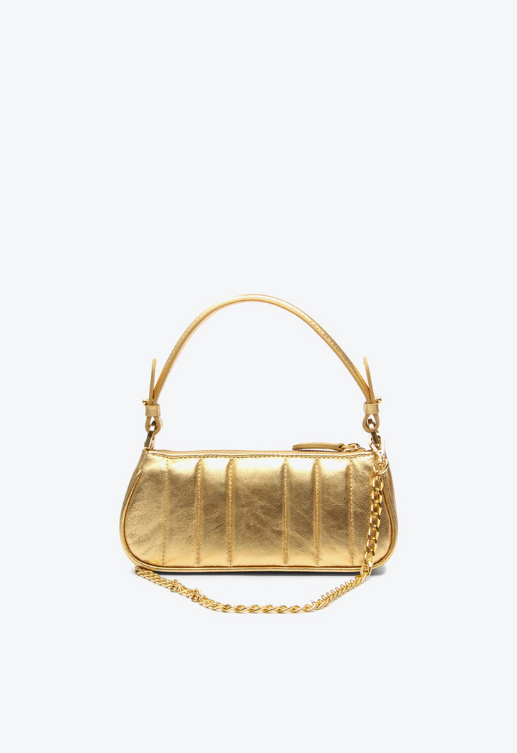 Bolsa Shoulder Lien Pequena Dourada | ZZ MALL