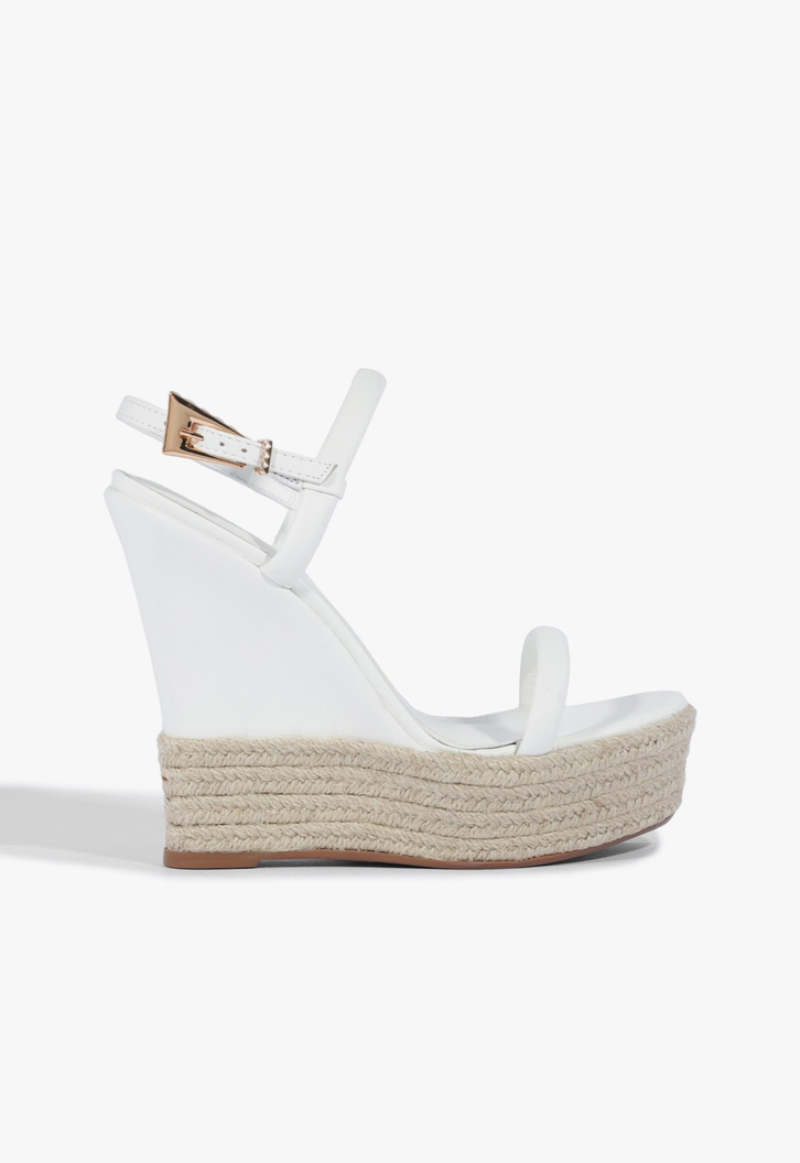 Sandália Espadrille Anabela Branca