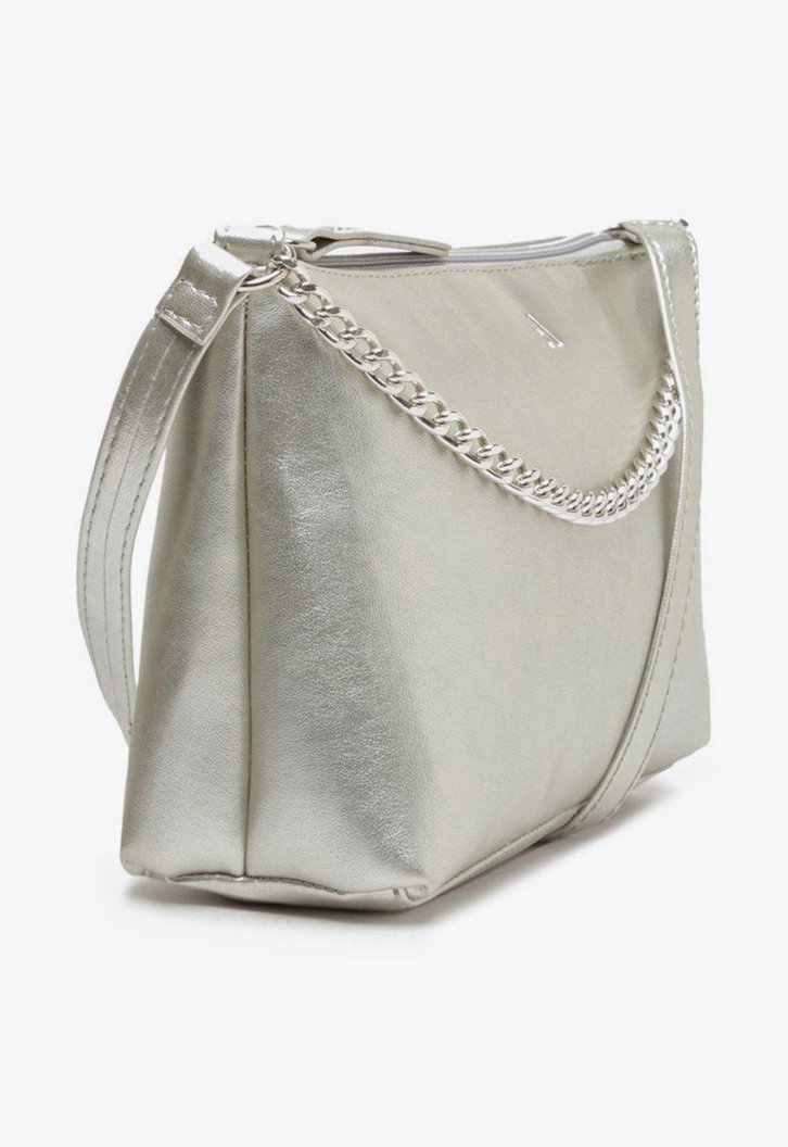Bolsa Tiracolo Metalizada Anacapri Lisa Corrente Média