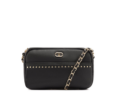 Bolsa Tiracolo Pequena Tachas Preta | ZZ MALL