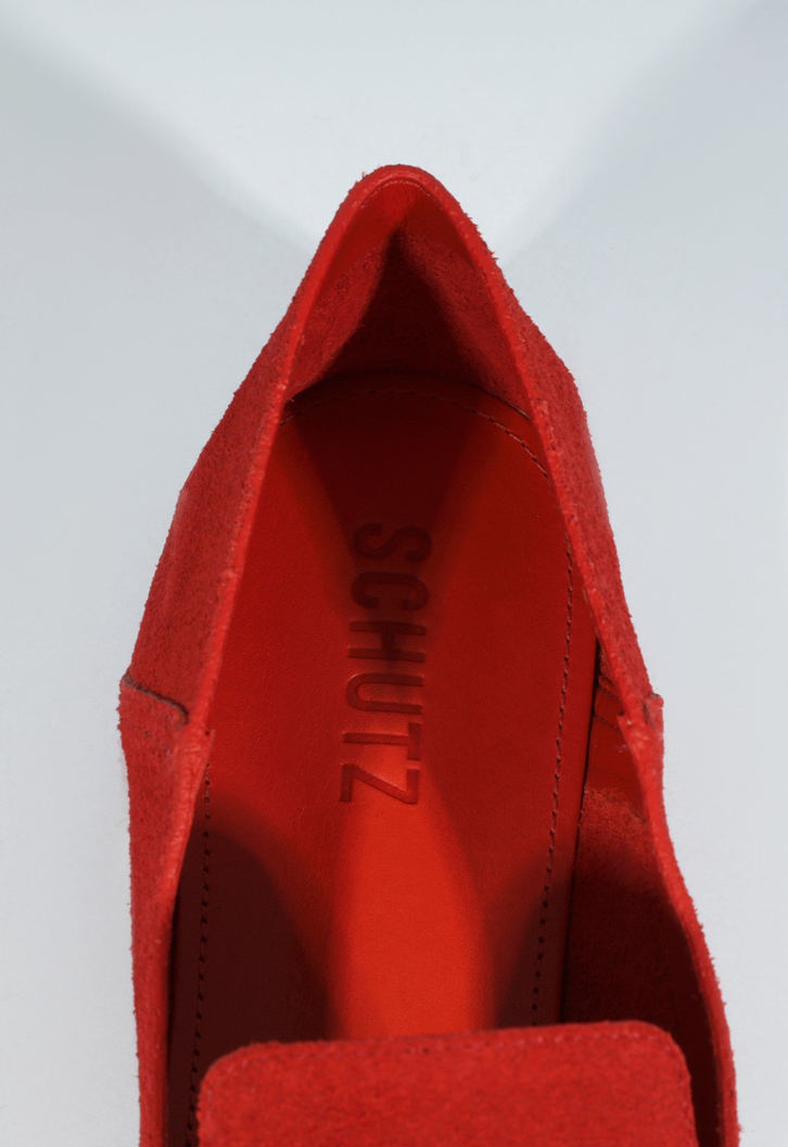 Mocassim Suede Vermelho