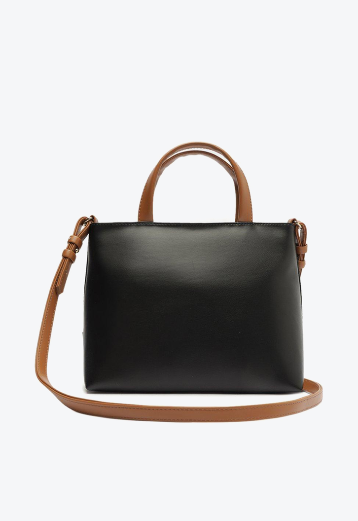 Bolsa Tote Preta Anacapri Tressê Média
