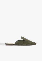 Sandália Mule Verde Schutz Comfy Suede