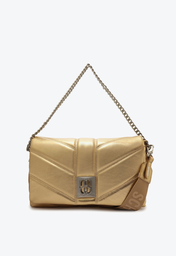 Bolsa Tiracolo Dourada Schutz Lorie Couro