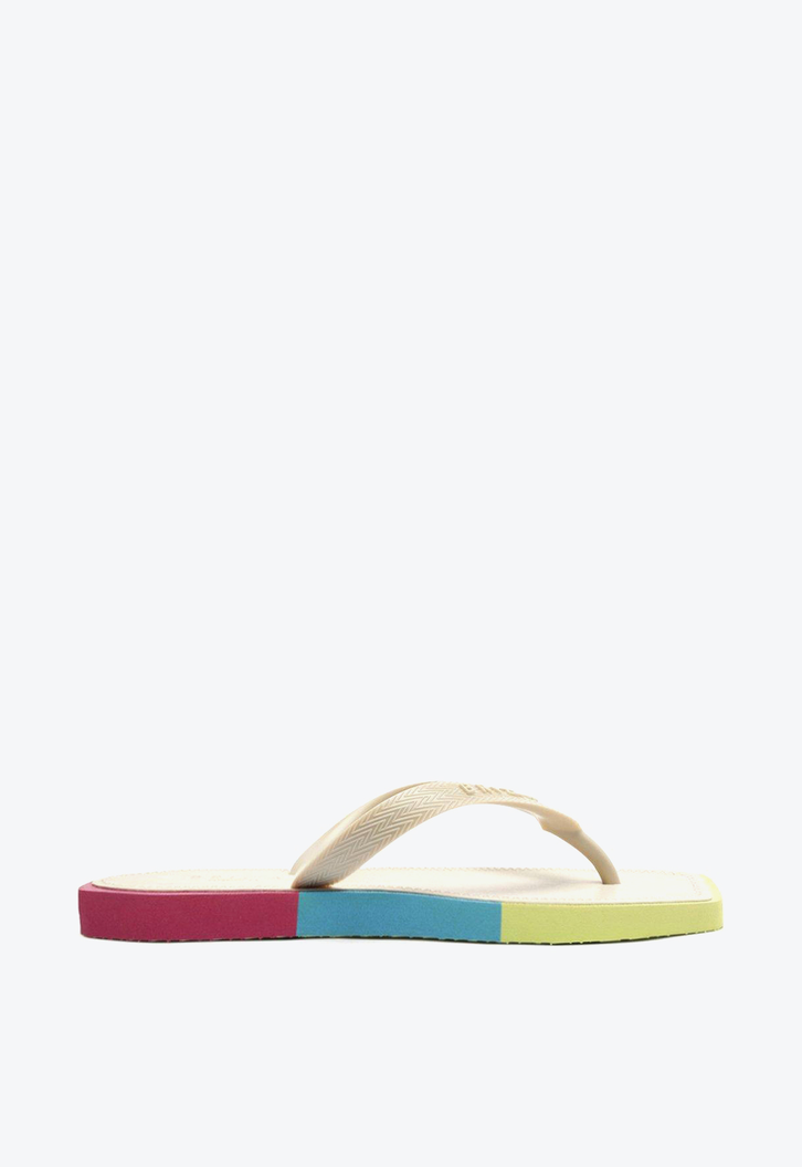 Chinelo De Dedo Off-white Brizza Color Square