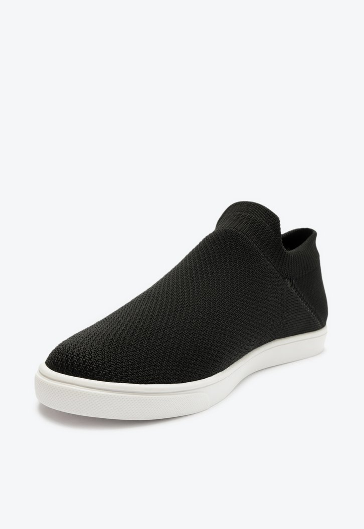 Tênis Slip On Preto Anacapri Knit Mono