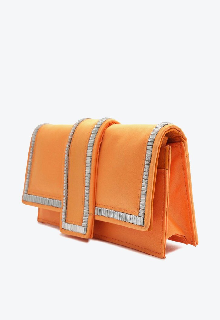 Bolsa Tiracolo Laranja Arezzo Cetim Pequena
