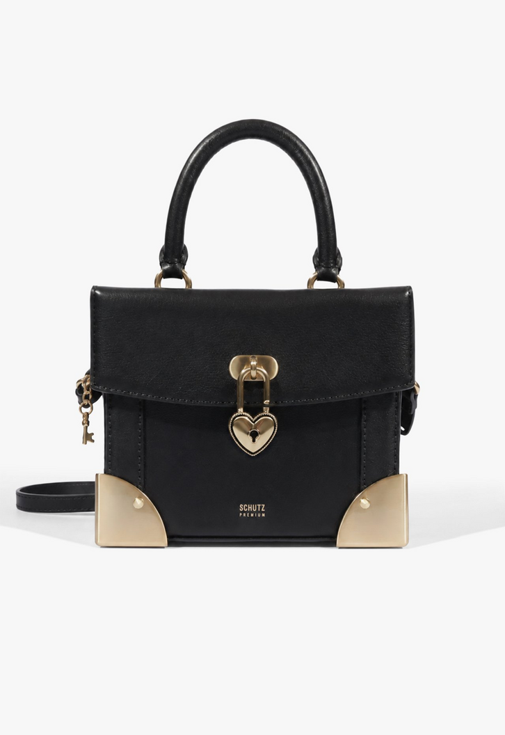 VANITY BAG／black Bolsa Vanity Média Couro Preta | ZZ MALL