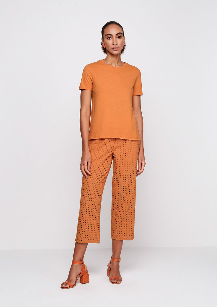 Blusa Laranja Dzarm Manga Curta
