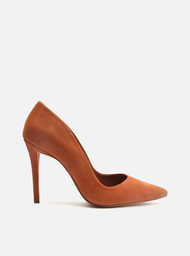 Scarpin Marrom Arezzo Nobuck Salto Fino