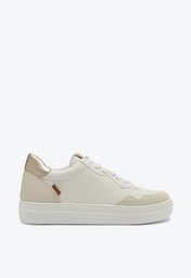 Tênis De Amarrar Branco E Dourado Anacapri Nati