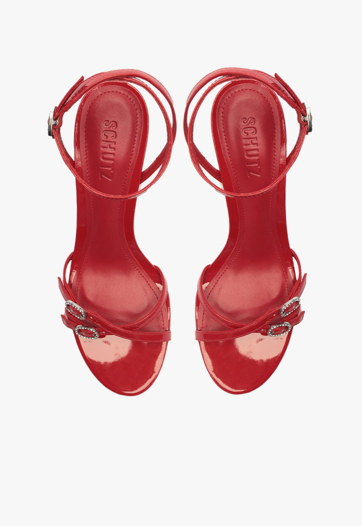 Sandália Verniz Classic Vermelha | ZZ MALL