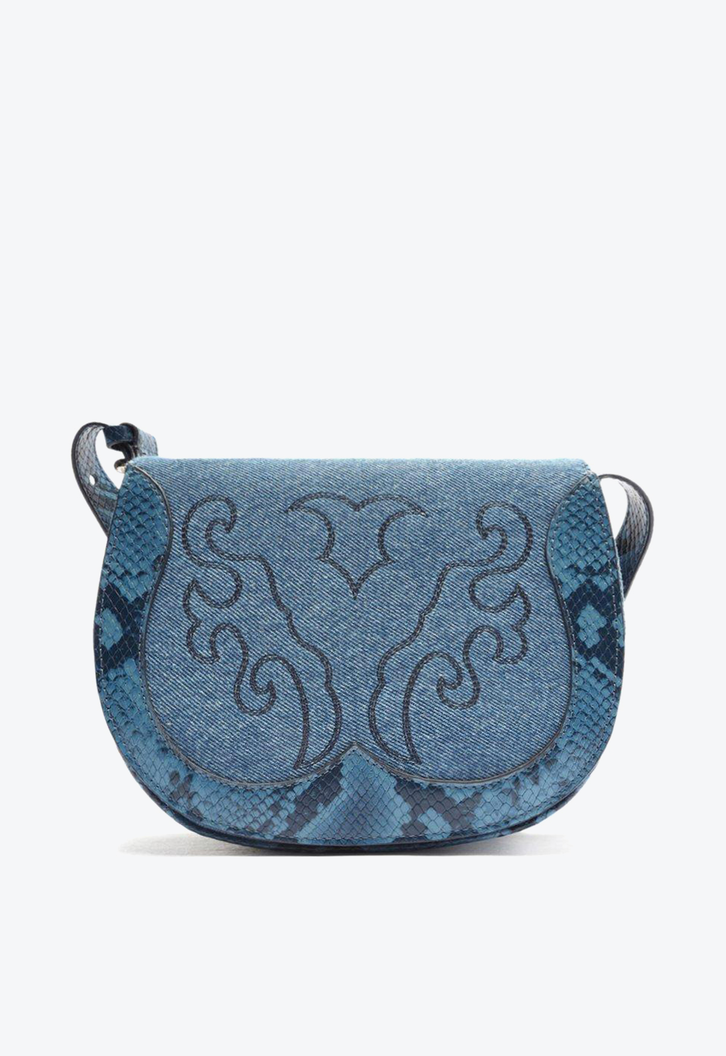 Bolsa Tiracolo Azul Jeans Arezzo Georgia Pequena
