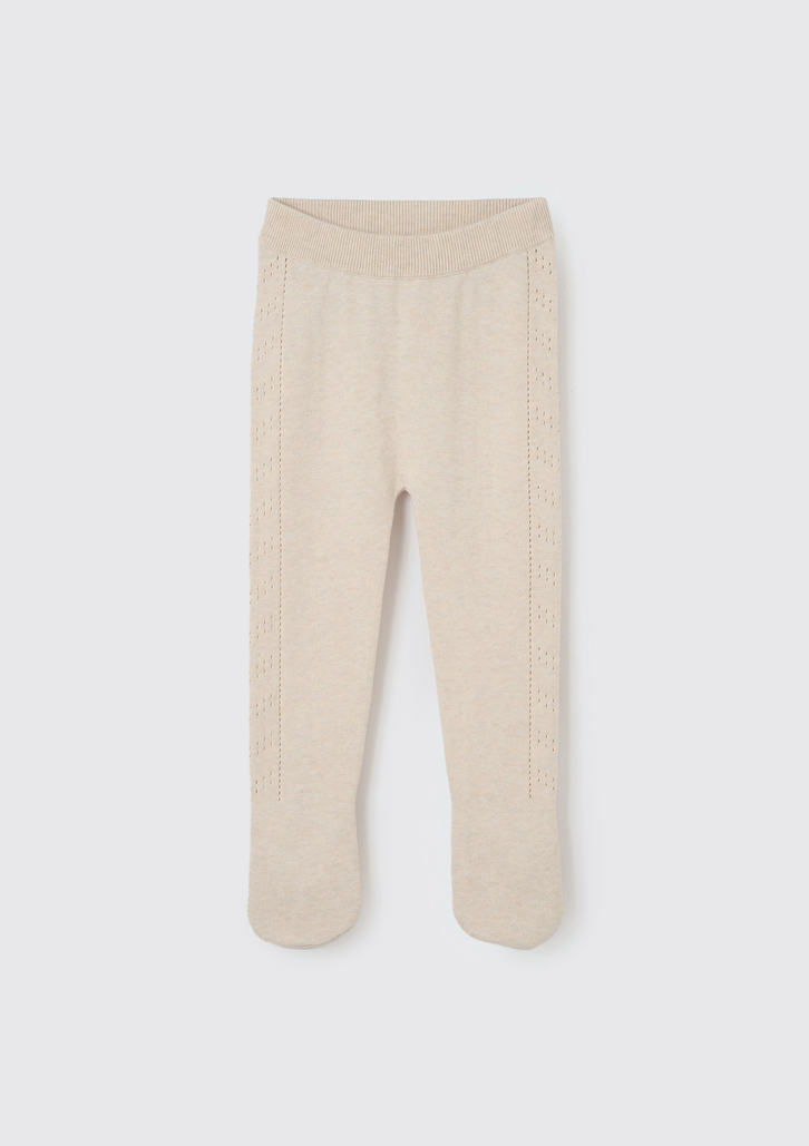 Conjunto Saída Maternidade Bebê Bege Hering Em Tricô