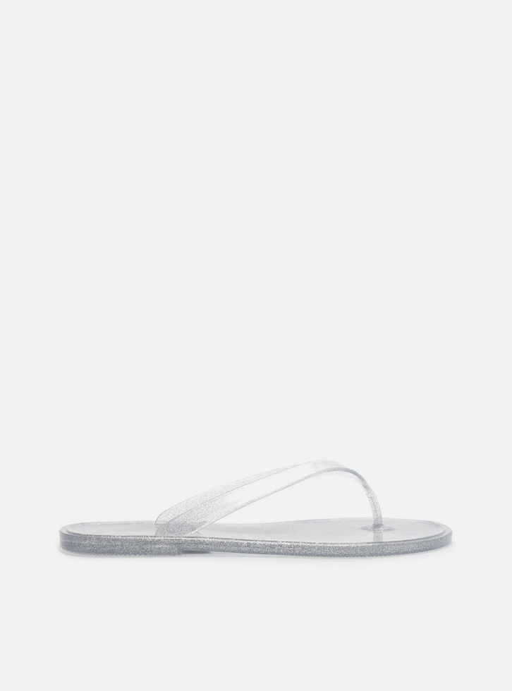 Chinelo Transparente Rasteiro Jelly