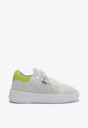 Tênis Branco Anacapri Sola Alta Knit Detalhe Verde