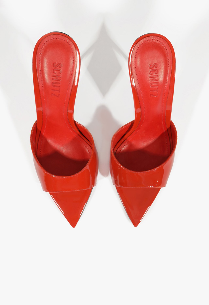 Tamanco Michella Verniz Vermelho