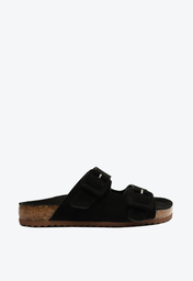 Sandália Papete Preta Schutz Enola Suede