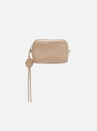 Bolsa Tiracolo Bege Arezzo Pequena Bag Charm Hexágono