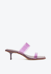 Sapato Mule Schutz Hot Transparency Vinil Roxo