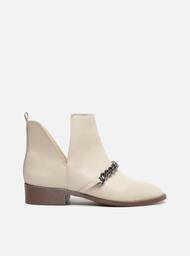 Bota Curto Branca Arezzo Cano Corrente