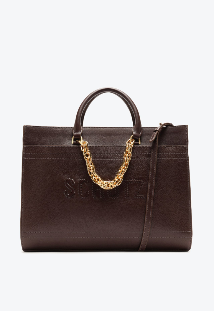 Bolsa Shopping Marrom Schutz Couro Shutz | ZZ MALL