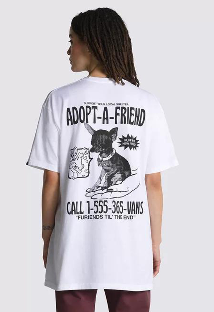 Camiseta Vans Adopted A Friend Ss White