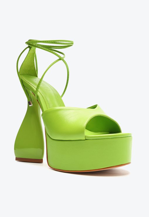 Sandália Meia Pata Trish Couro Verde