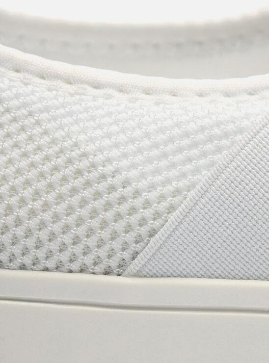 SLIP ON BRANCO AREZZO TECIDO SOLA BAIXA ELÁSTICOS