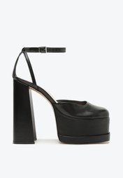 Sapato Scarpin Meia Pata Preta Schutz Luan Couro