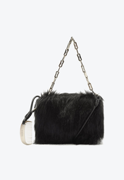 Bolsa Tiracolo Preta Schutz Média Brush Pelos