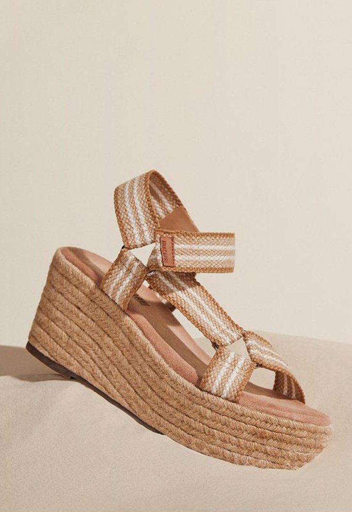 Sandália Flatform Marrom Anacapri Luna Tira Fita Sport